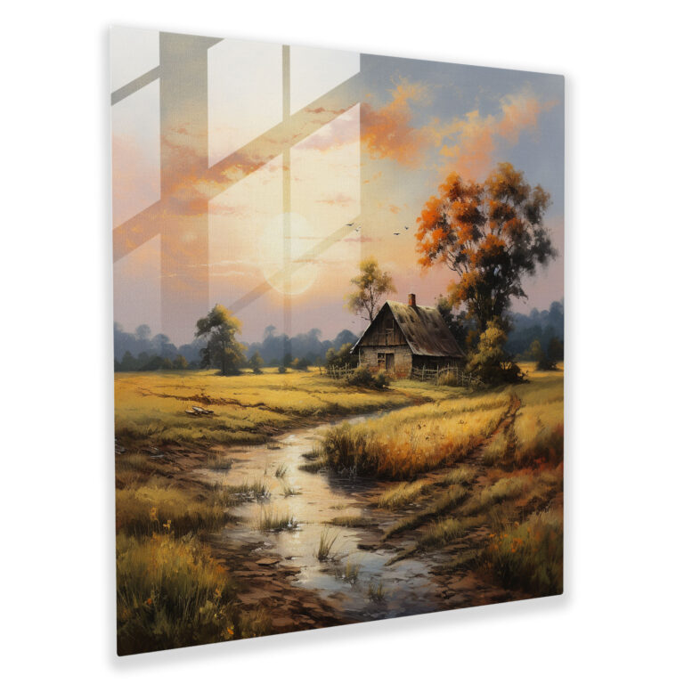 Classic Landscape Glass Print - Classic, Modern Art, Wall Decoration, Oil Painting