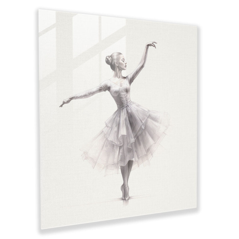 Classic Ballerina Glass Print - Classic, Glass Print, Glass Art, Modern Art