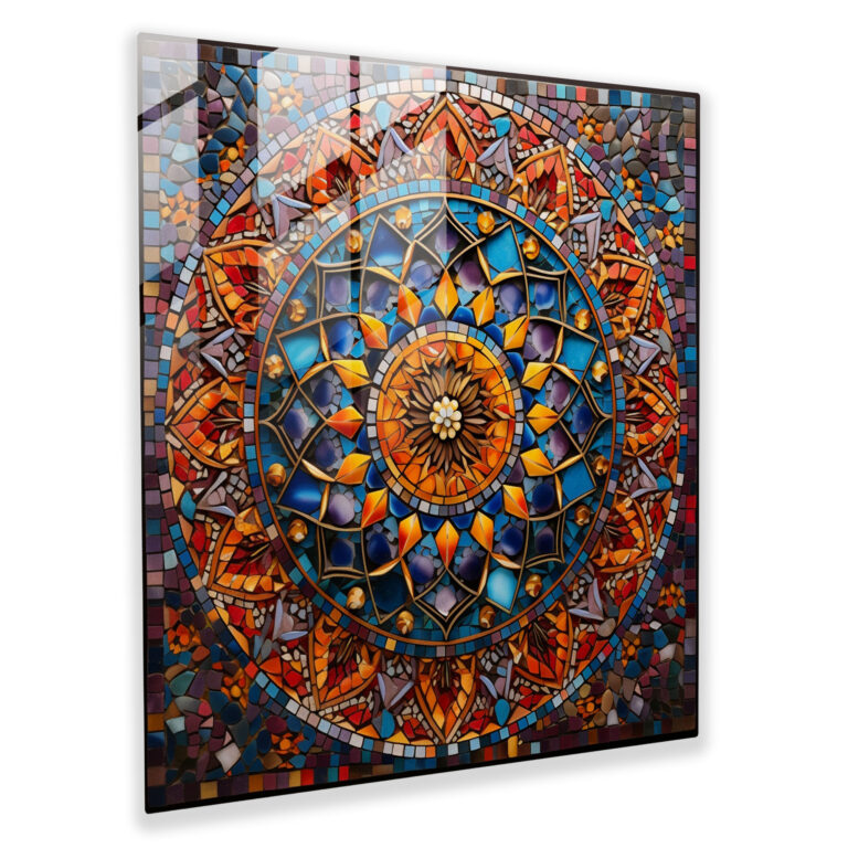 Classic Mosaic Glass Print - Classic, Mosaic Artwork, Home Decoration, Modern Art