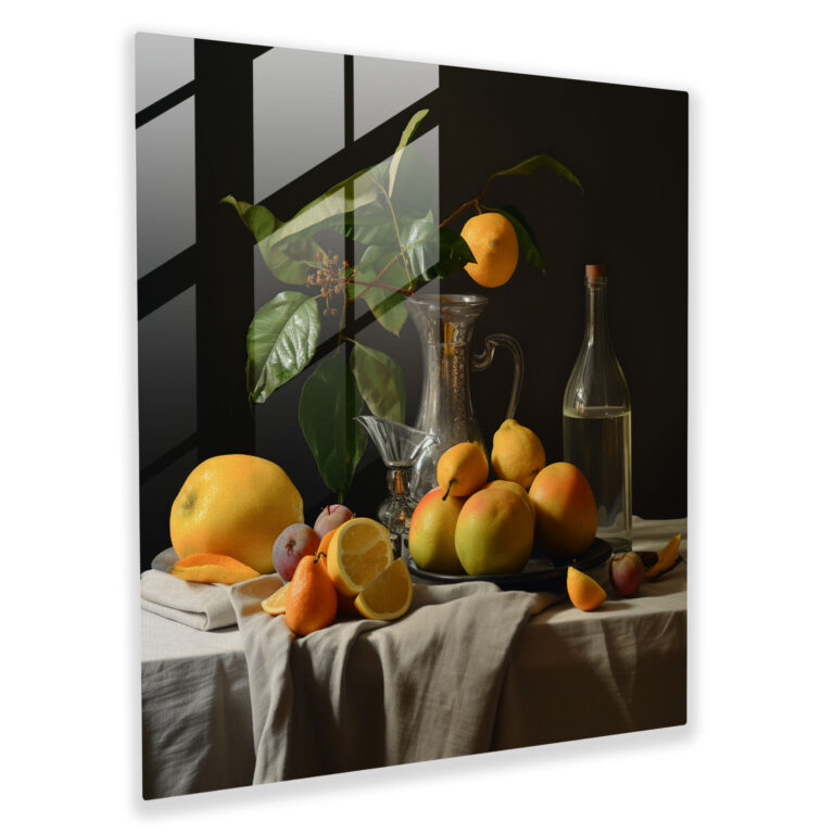 Classic Still Life Glass Print - Classic, Fruit, Glass Art, Classic