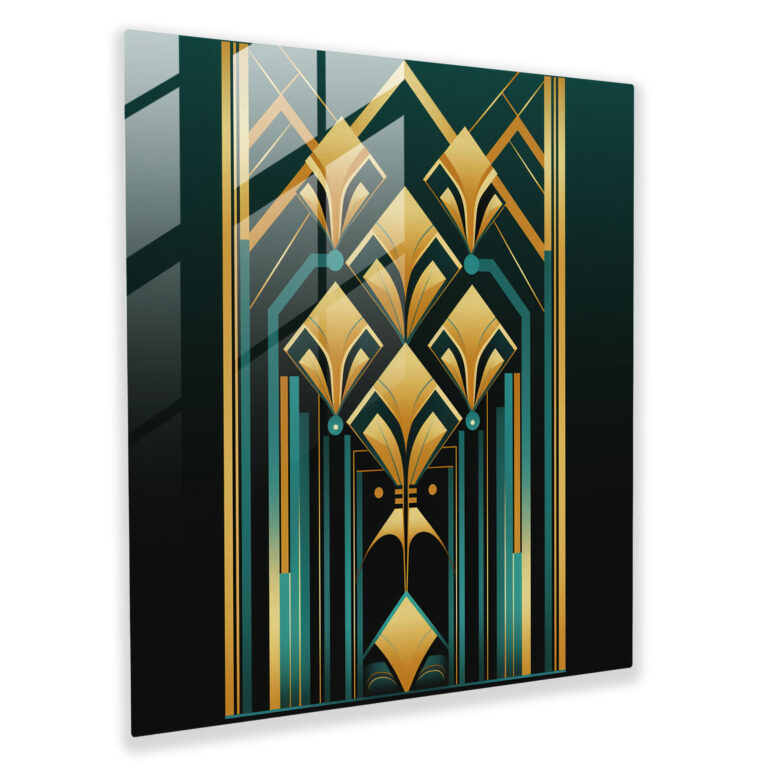 Classic Art Deco Glass Print - Classic, Wall Decoration, Glass Print, Art Deco Design