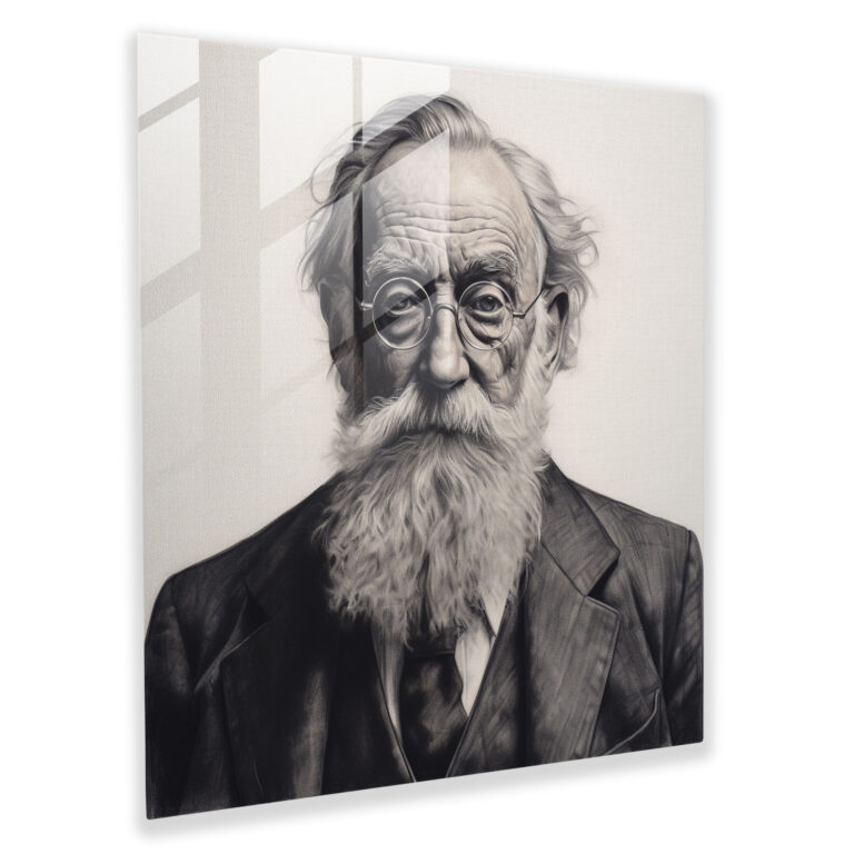 Classic Gentleman Glass Print - Classic, Wall Decoration, Home Decoration, Gentleman