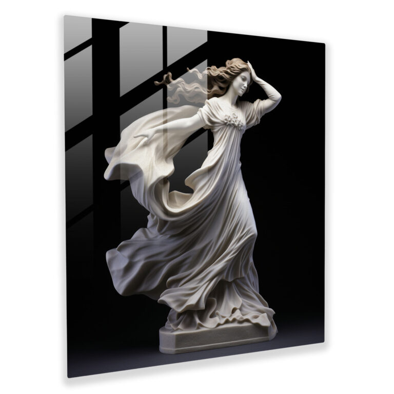 Classic Marble Sculpture Glass Print - Classic, Wall Decoration, Glass Art, Beauty