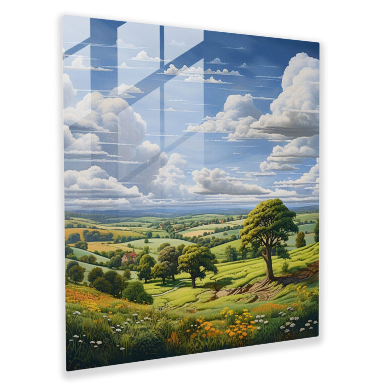 Classic Panoramic Landscape Glass Print - Classic, Classic, Countryside, Wall Decoration