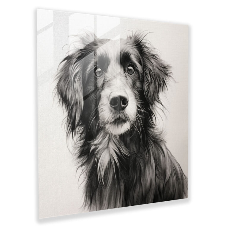 Classic Glass Print - Detailed Pet Portrait - Classic, Intricate Details, Wall Decoration, Classic