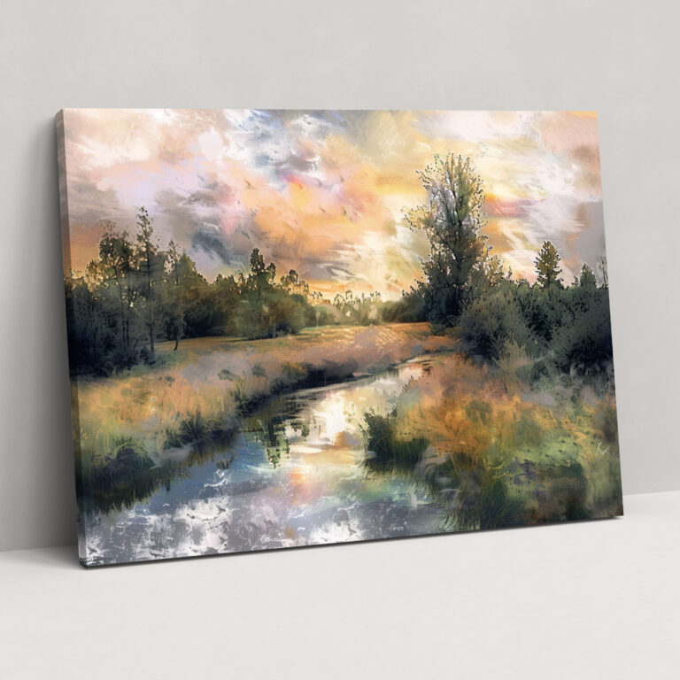 Dreamy Landscape Claude Monet Style Canvas Print - Claude Monet, Home Decoration, Canvas Wall Art, Wall Decoration