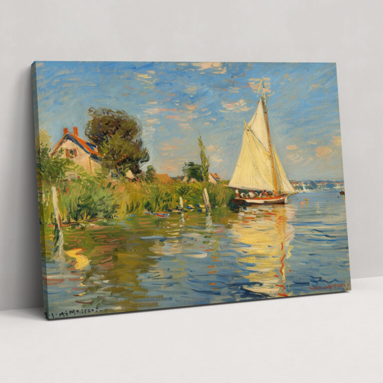 Claude Monet Boating At Argenteuil Canvas Print - Claude Monet, Home Decoration, Canvas, Wall Decoration
