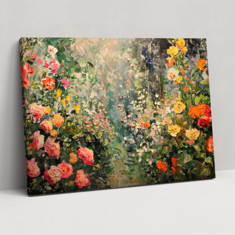 Claude Monet Lush Garden Wall Decoration - Claude Monet, Wall Decoration, Canvas Wall Art, Home Decoration