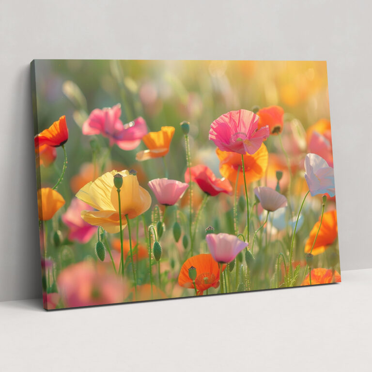 Colorful Poppies Wall Art - Claude Monet, Canvas Wall Art, Colorful Poppies, Wall Decoration