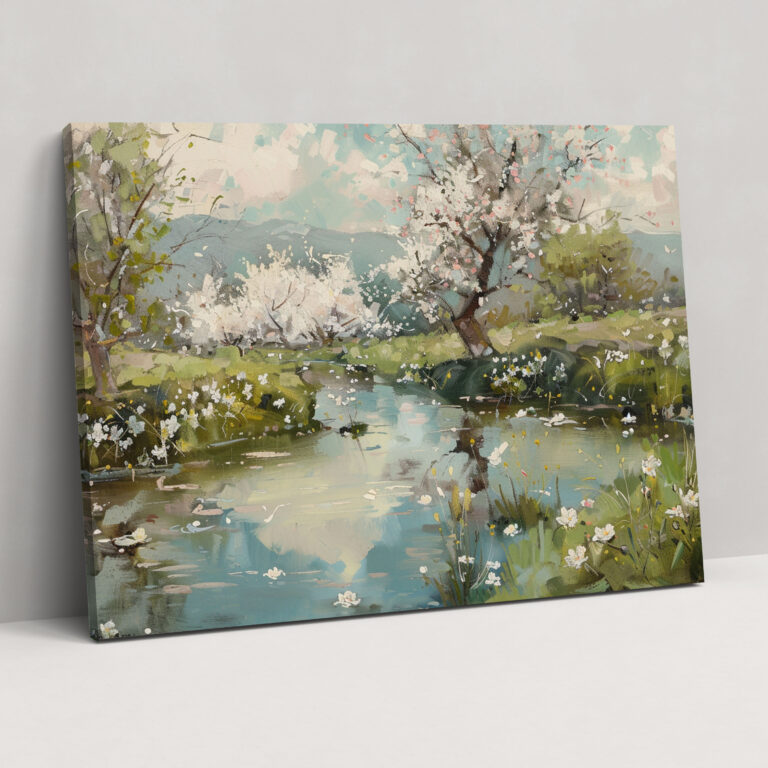 Serene Stream Canvas Print - Claude Monet, Soft Hues, Canvas Print, Home Decoration