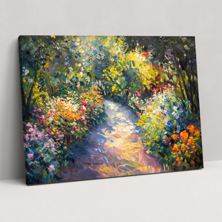 Sun-Dappled Garden Path Wall Art - Claude Monet, Impressionist Style, Sun-Dappled Garden Path, Home Decoration