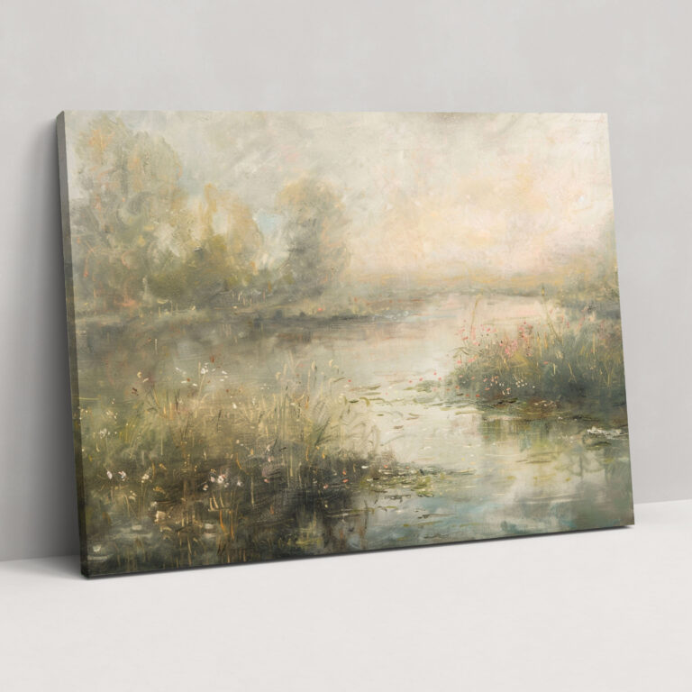 Claude Monet Soft Landscape Pond Wall Decoration - Claude Monet, Wall Decoration, Home Decoration, Canvas Wall Art