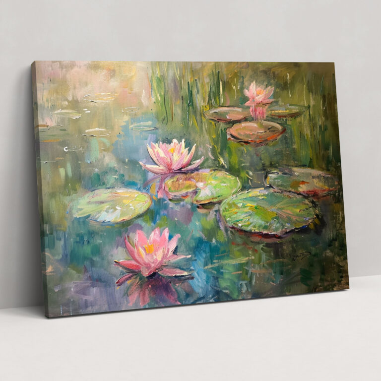 Claude Monet Water Lilies Canvas Print - Claude Monet, Canvas, Water Lilies, Nature