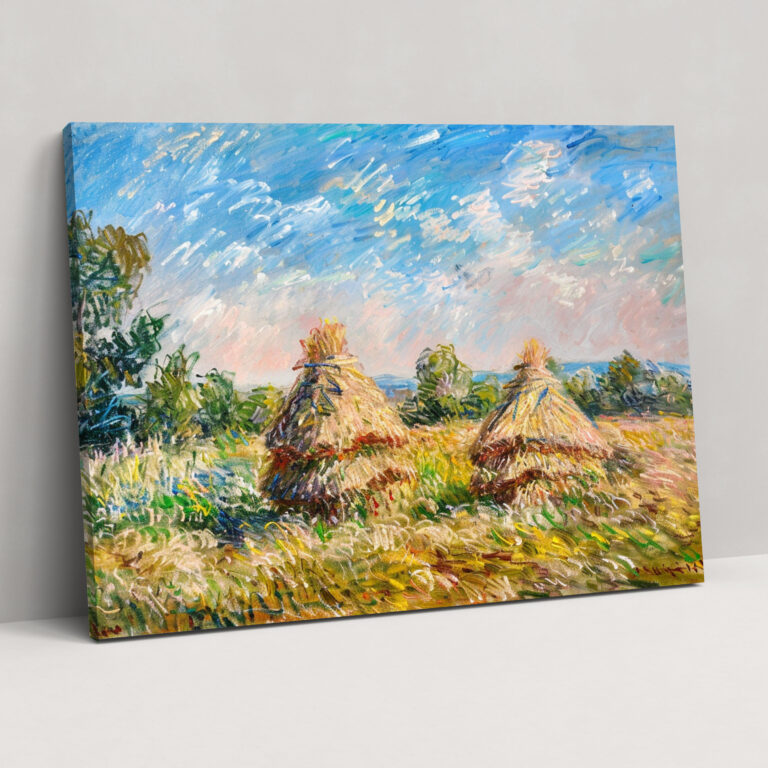Claude Monet Haystacks Canvas Print - Claude Monet, Rustic, Wall Art, Claude Monet