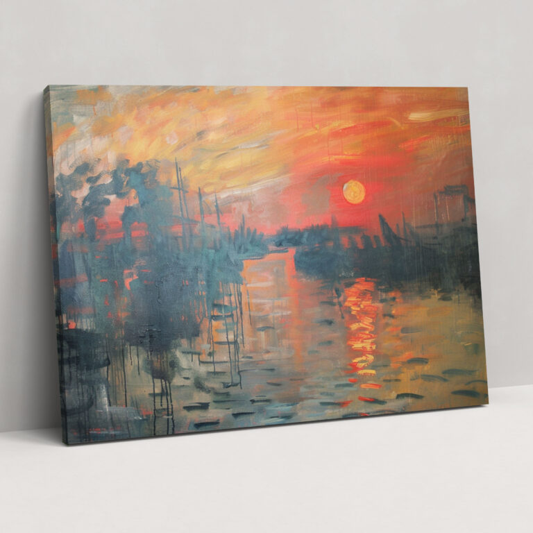 Impression, Sunrise Claude Monet Wall Decoration - Claude Monet, Canvas Wall Art, Wall Decoration, Canvas