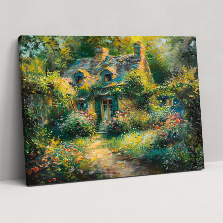 Cozy Cottage Claude Monet Wall Decoration - Claude Monet, Claude Monet, Wall Art, Canvas Print