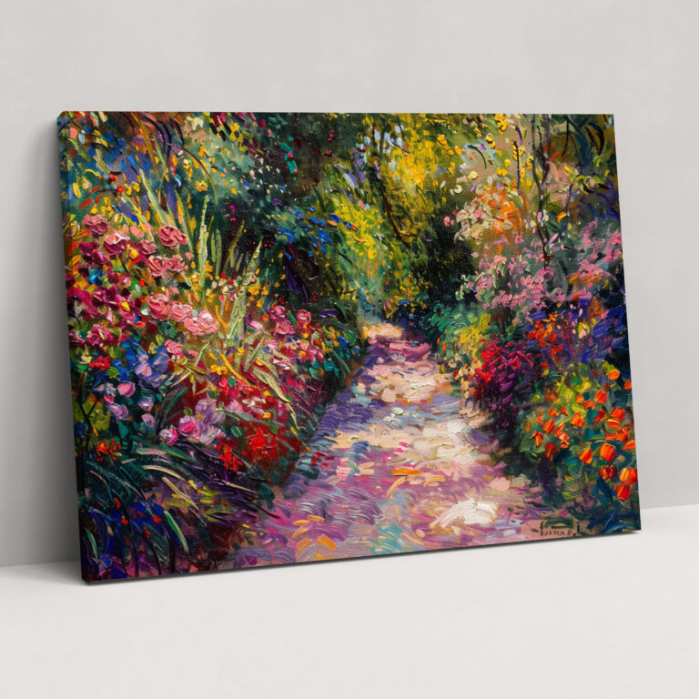 Colorful Garden Path Claude Monet Canvas Print - Claude Monet, Canvas Print, Wall Art, Home Decoration
