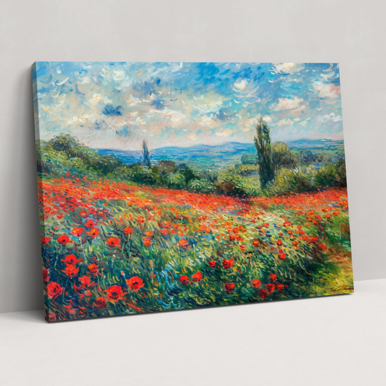 Poppy Field Claude Monet Canvas Print - Claude Monet, Wall Decoration, Claude Monet, Home Decoration