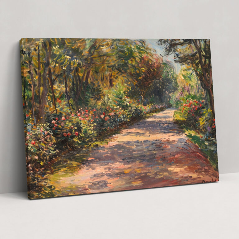 Path In Garden Claude Monet Canvas Print - Claude Monet, Wall Art, Home Decoration, Wall Decoration