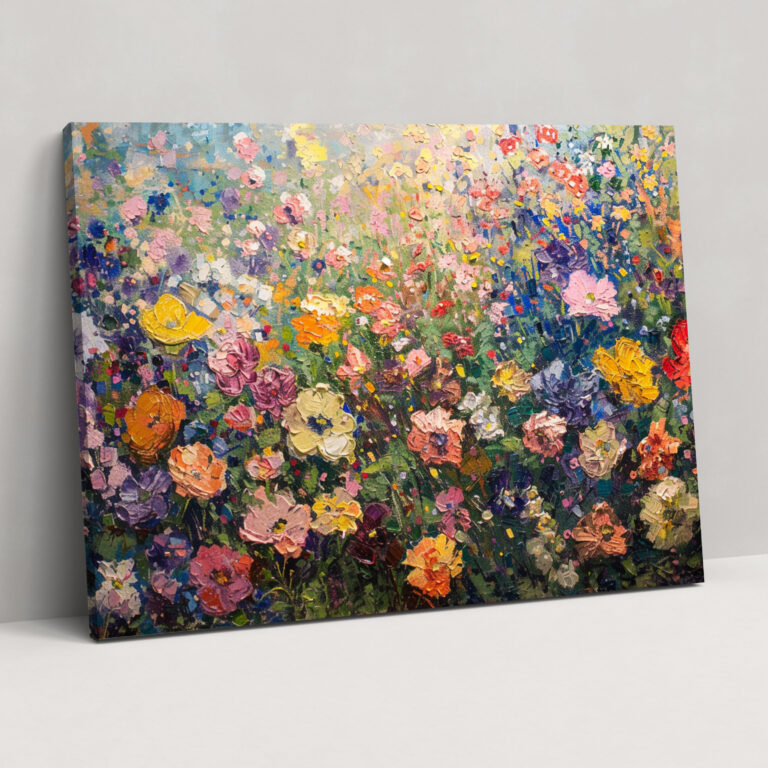 Blooming Flower Garden Canvas Print - Claude Monet, Canvas Wall Art, Wall Decoration, Home Decoration