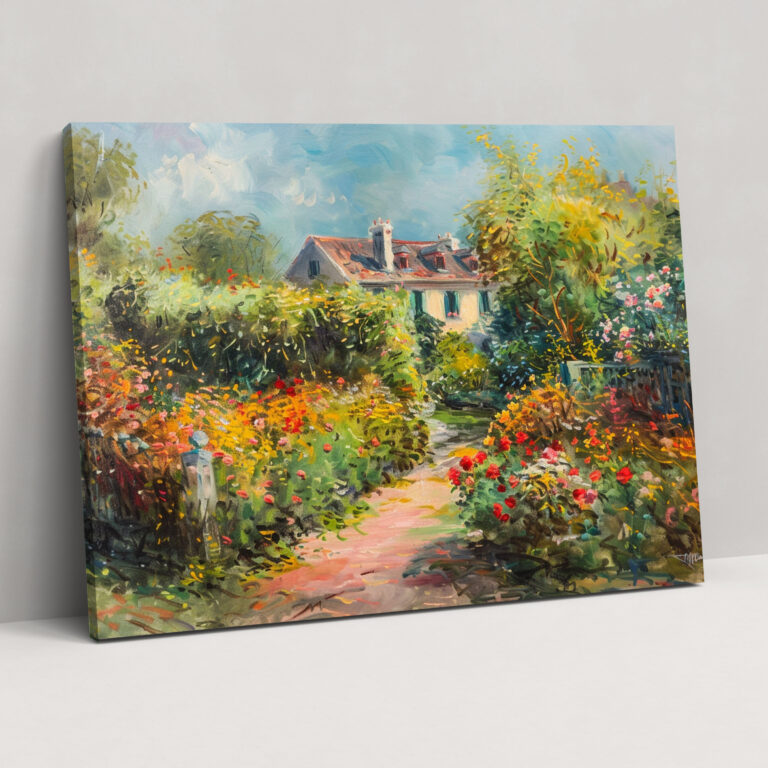 Giverny Garden Claude Monet Canvas Print - Claude Monet, Canvas, Canvas Print, Canvas Wall Art