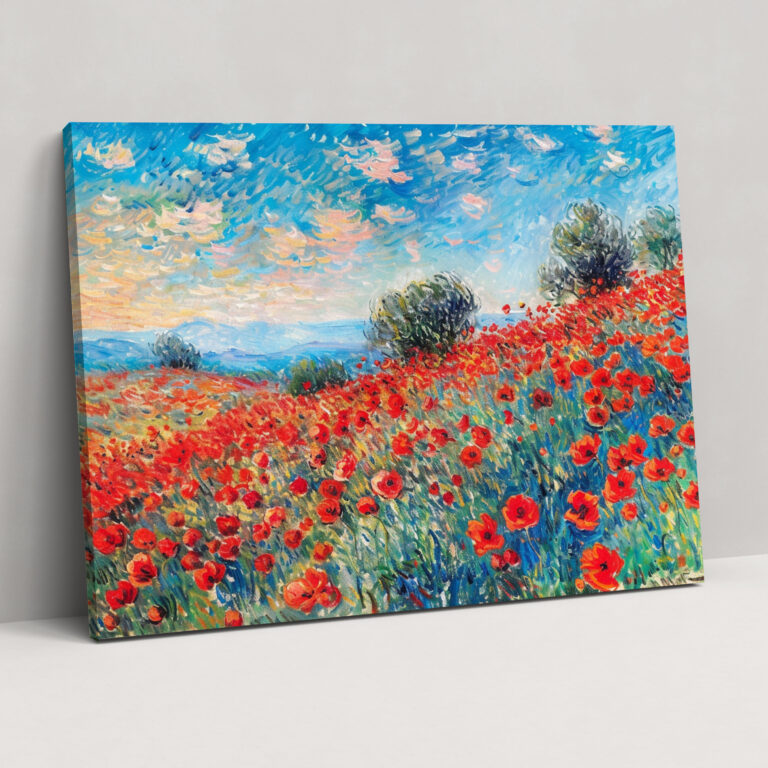 Poppy Field Claude Monet Canvas Print - Claude Monet, Canvas, Home Decoration, Claude Monet