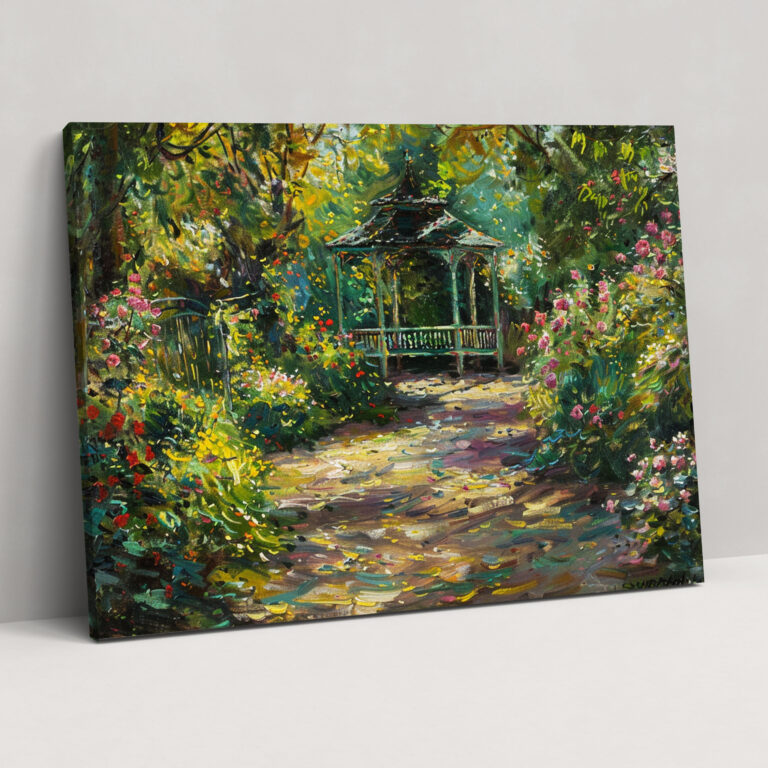 Sun-Dappled Garden With A Gazebo Claude Monet Wall Art - Claude Monet, Wall Art, Canvas, Claude Monet