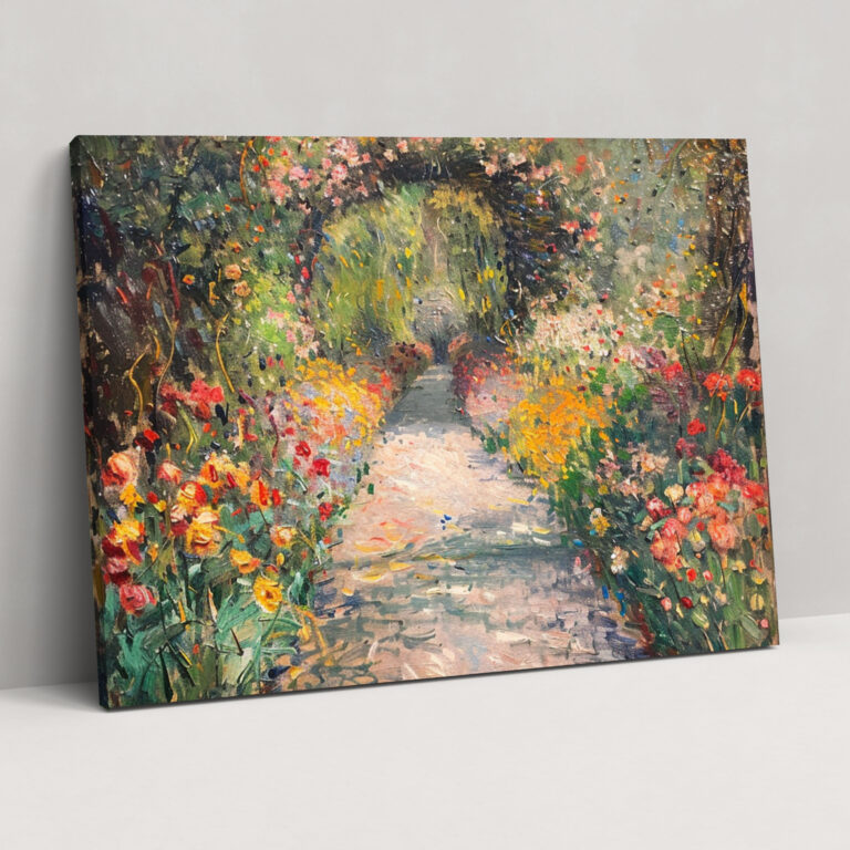Claude Monet Garden Path Flowers Wall Decoration - Claude Monet, Canvas Wall Art, Canvas, Wall Decoration