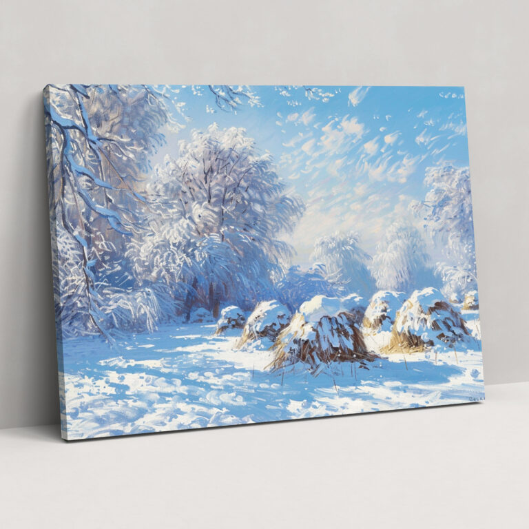 Winter Haystacks Claude Monet Wall Art - Claude Monet, Claude Monet, Wall Decoration, Home Decoration