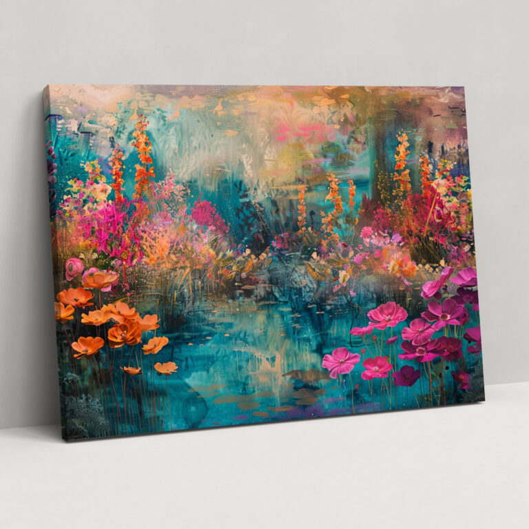 Blooming Flower Garden Claude Monet Wall Art - Claude Monet, Home Decoration, Canvas Wall Art, Canvas