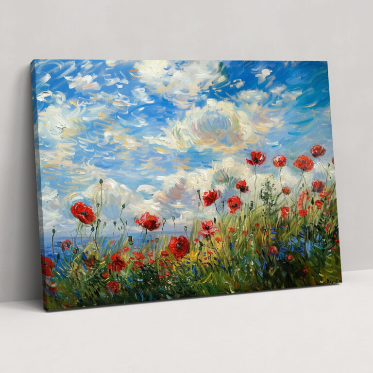 Poppy Field Canvas Print - Claude Monet, Canvas Wall Art, Home Decoration, Wall Art