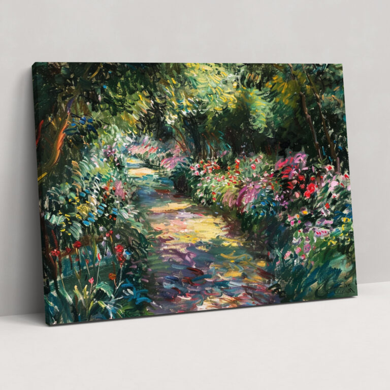 The Artist's Garden At Giverny Wall Decoration - Claude Monet, Claude Monet, Canvas, Wall Decoration