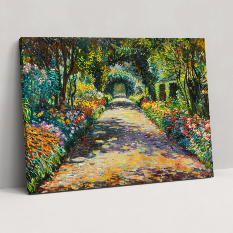 Claude Monet Garden Path Canvas Print - Claude Monet, Canvas Wall Art, Canvas, Wall Art