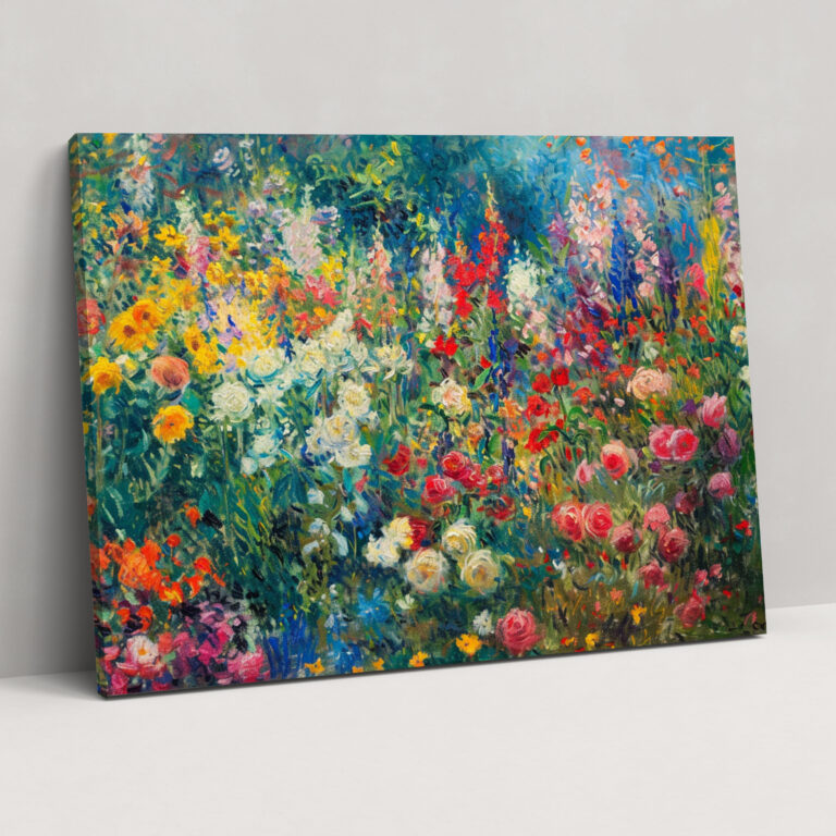 Claude Monet Flower Garden Canvas Print - Claude Monet, Canvas Wall Art, Wall Decoration, Wall Art
