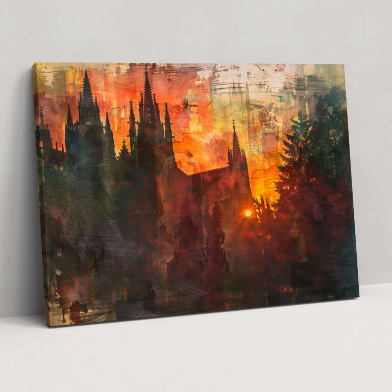 Sunset Cathedral Claude Monet Wall Decoration - Claude Monet, Home Decoration, Wall Decoration, Canvas