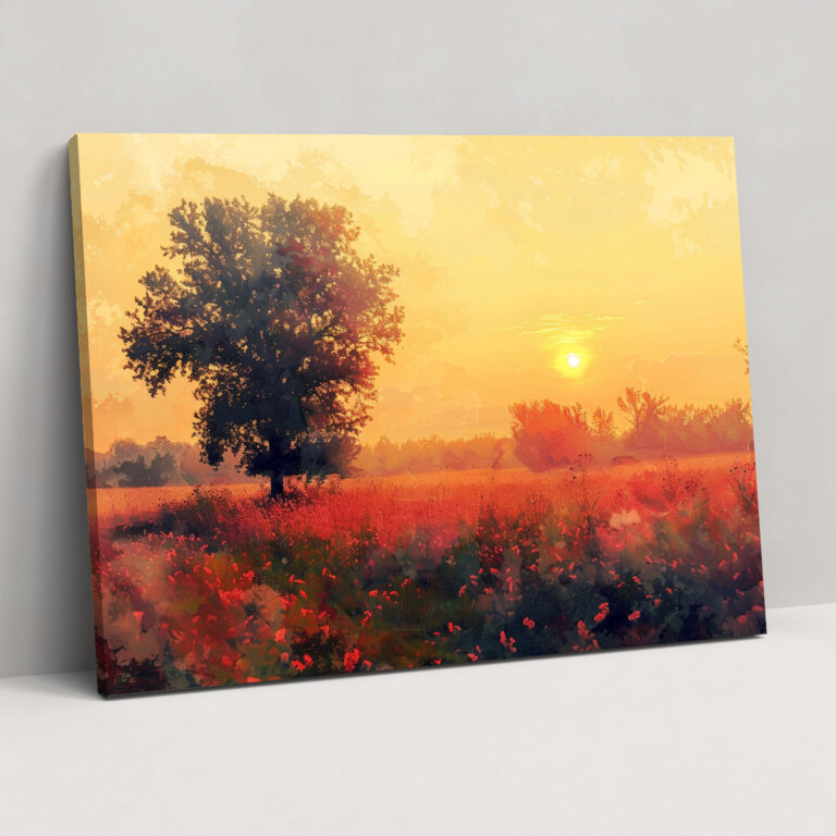 Sunrise Field Claude Monet Canvas Print - Claude Monet, Canvas Wall Art, Wall Art, Canvas Print