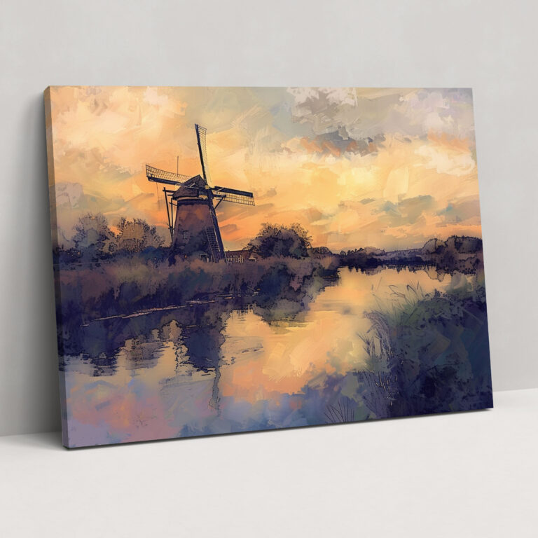 Claude Monet Canvas Print - Rural Windmill Wall Art - Claude Monet, Claude Monet, Home Decoration, Wall Decoration