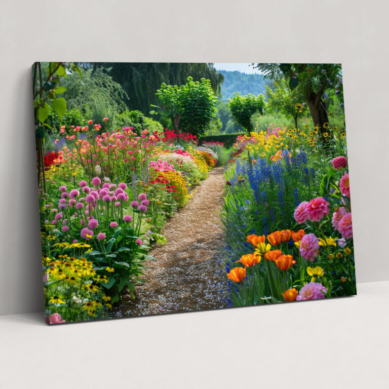 Claude Monet Canvas Print - Blooming Flower Garden Wall Art - Claude Monet, Claude Monet, Wall Decoration, Wall Art