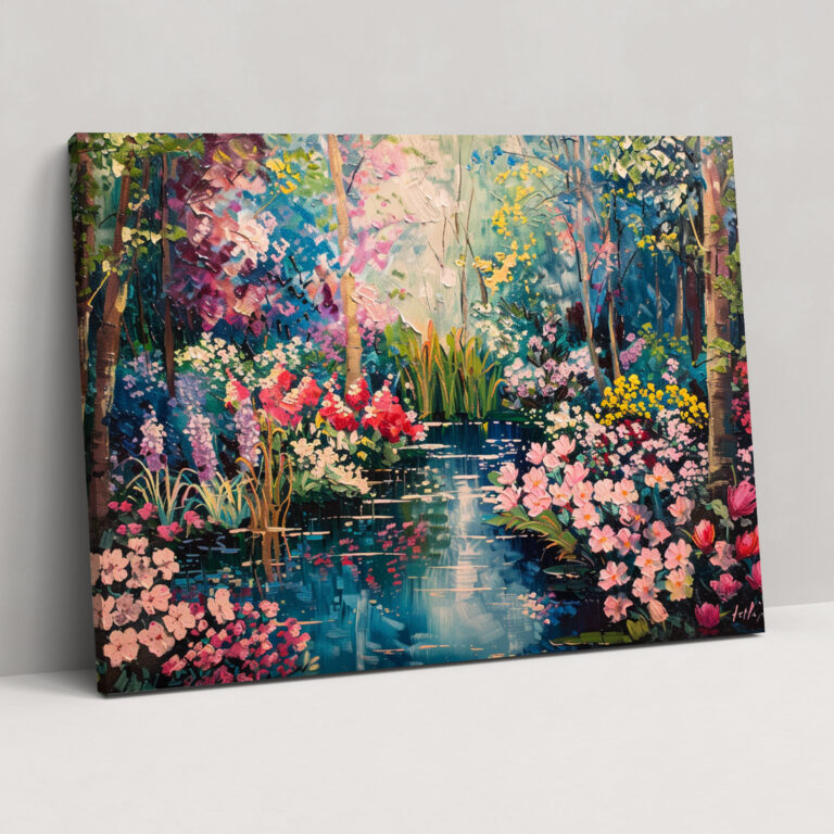 Claude Monet Canvas Print - Colorful Garden Blossoms Wall Decoration - Claude Monet, Canvas Print, Claude Monet, Canvas Wall Art