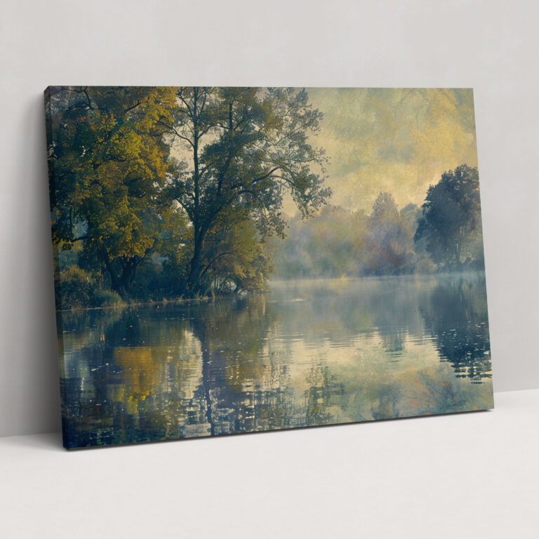 Claude Monet Wall Decoration - Misty River Morning Canvas Print - Claude Monet, Canvas Print, Canvas Wall Art, Wall Decoration