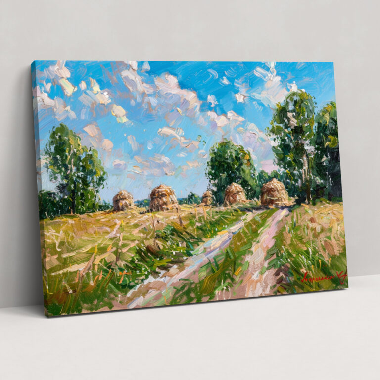 Claude Monet Canvas Print - Haystacks Pastoral Landscape Wall Art - Claude Monet, Wall Decoration, Canvas Print, Home Decoration