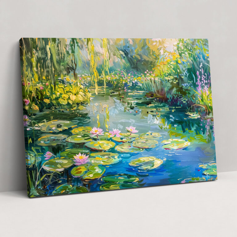 Claude Monet Wall Art - Blooming Water Lilies Garden Canvas Print - Claude Monet, Claude Monet, Wall Art, Wall Decoration
