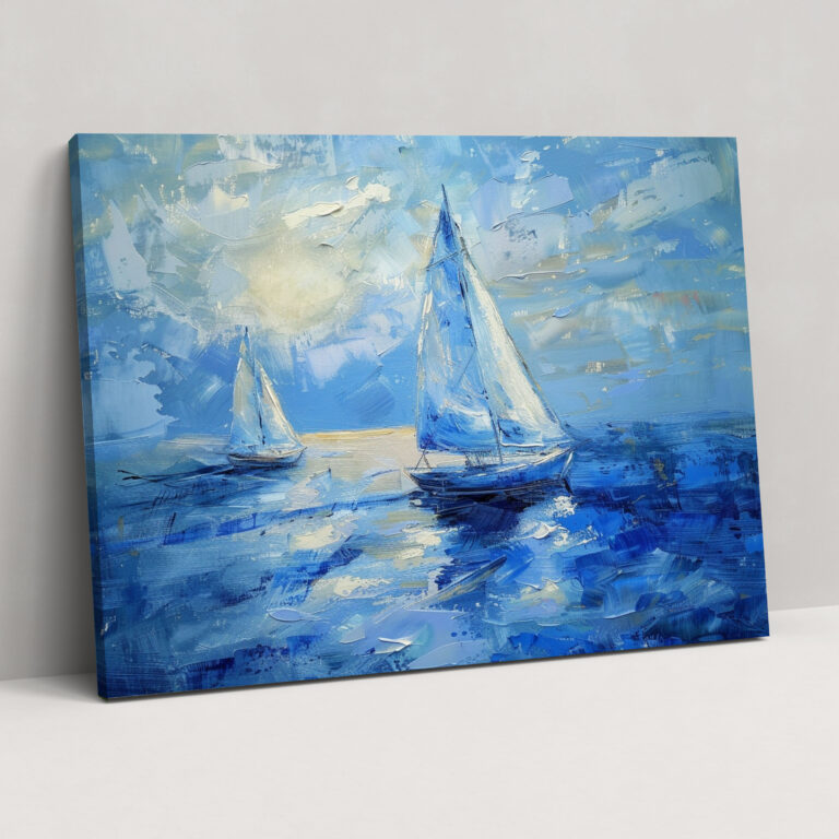 Sailboats At Sea Wall Decoration - Claude Monet, Canvas Wall Art, Canvas, Claude Monet