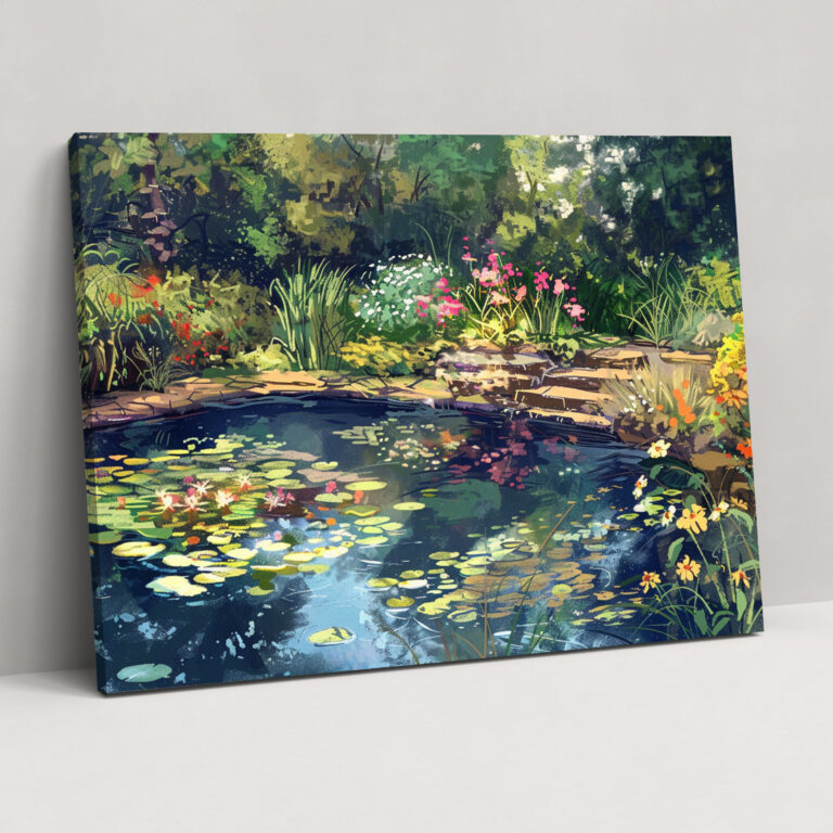 Impressionist Claude Monet Garden Scene Wall Art - Claude Monet, Wall Art, Wall Decoration, Home Decoration