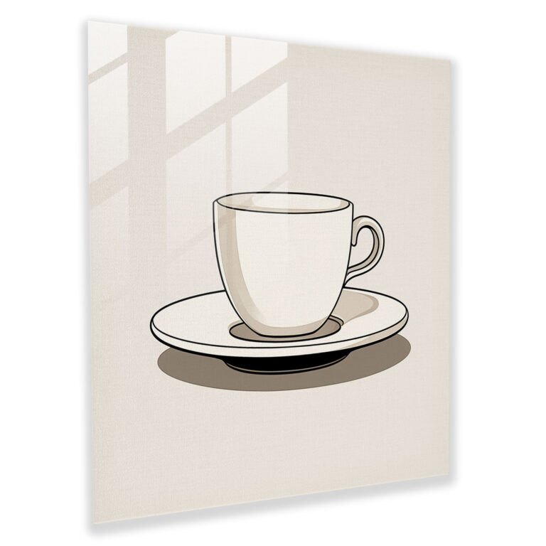 Coffee Serenity - Glass Wall Art - Coffee, Glass Print, Elegance, Home Decoration