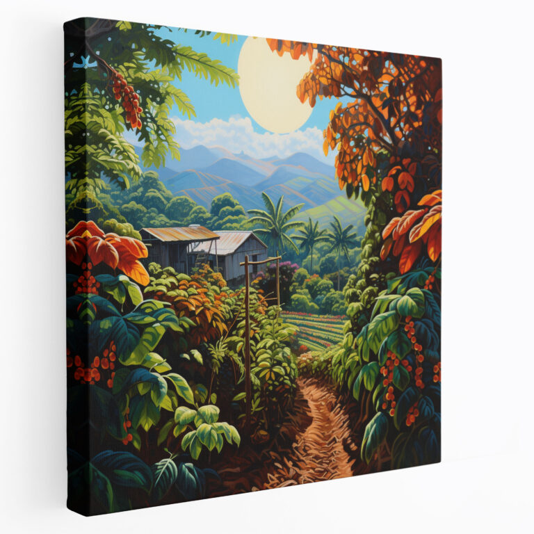 Coffee Plantation Canvas Print - Coffee, Coffee Beans, Canvas Wall Art, Coffee Wall Art