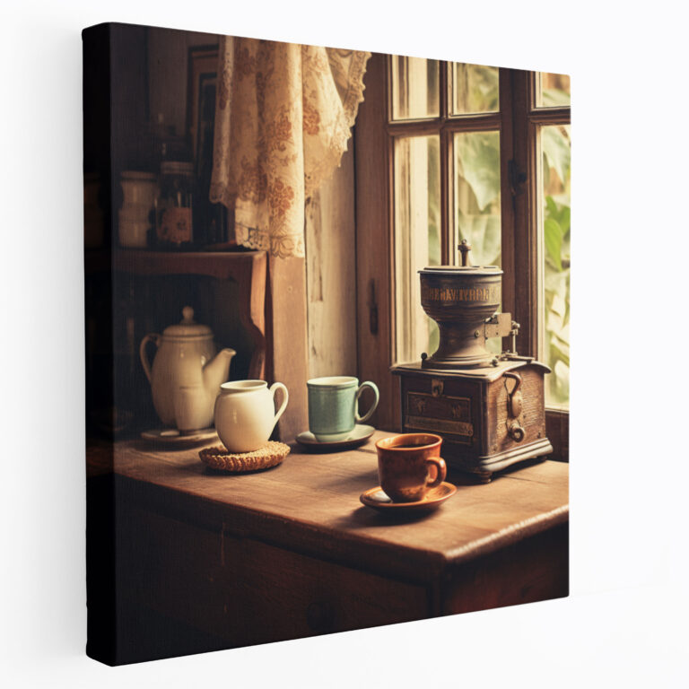 Coffee Canvas Print - Vintage Coffee Corner Wall Art - Coffee, Vintage Wall Art, Home Decoration, Wall Art