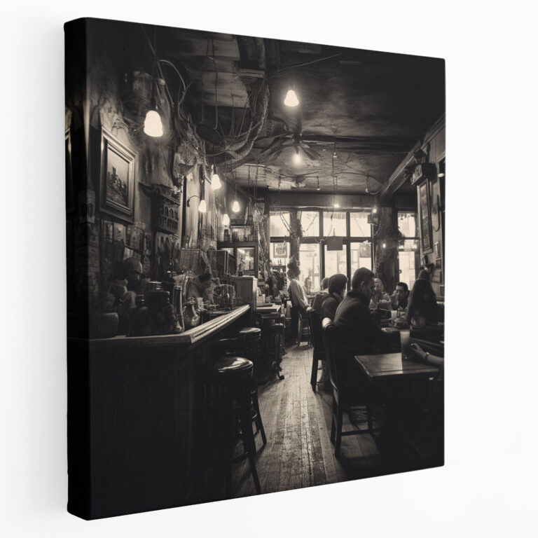 Cozy Coffee Shop Canvas Print - Coffee, Canvas Wall Art, Cozy Coffee Shop Canvas Print, Home Decoration