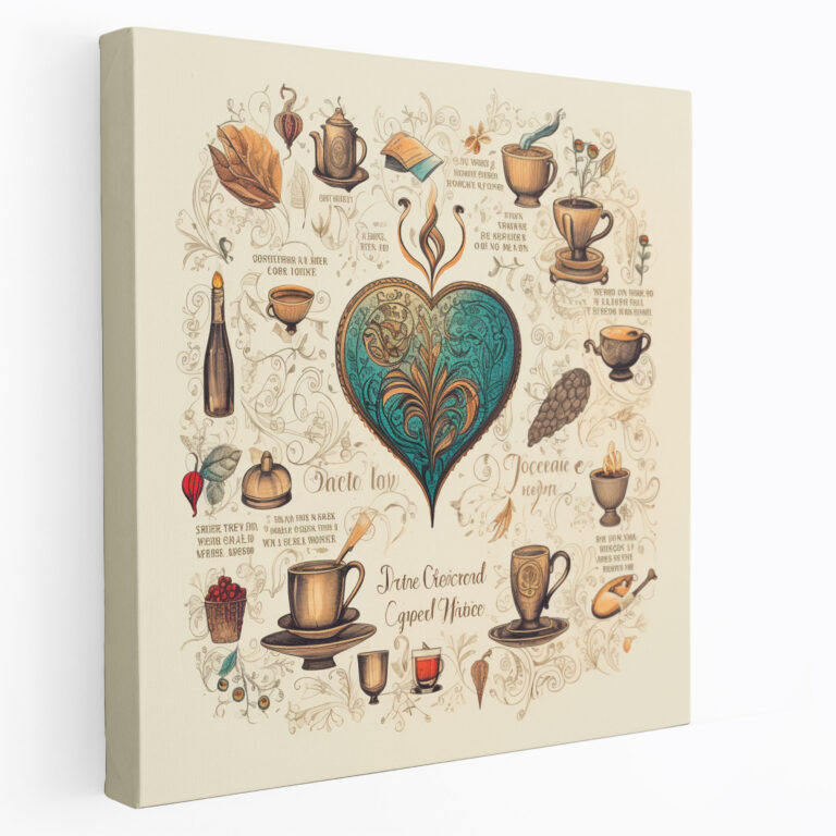 Coffee Quotes Canvas Print - Coffee, Illustrations, Home Decoration, Canvas Wall Art