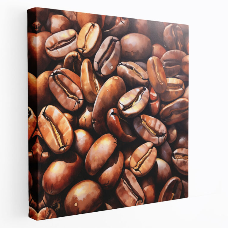 Coffee Canvas Print - Vibrant Watercolor Wall Art - Coffee, Wall Art, Canvas Wall Art, Home Decoration